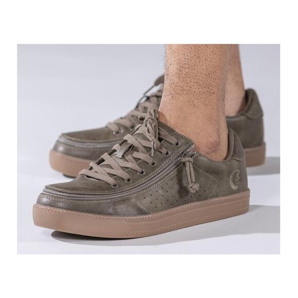 NEW Billy Footwear Men\'s Adaptive Low Top Zip Top Sneakers Olive Size 14 M BY725 main image 4